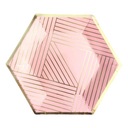 Элегантные бумажные тарелки PINK GOLD BIRTHDAY