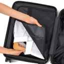 ETERNITIVE Маленький и большой чемодан из АБС-пластика, замок TSA, колеса на 360°, серый