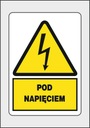 Наклейка о здоровье и безопасности ПОД ЭЛЕКТРИЧЕСТВОМ