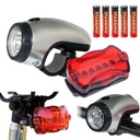 OŚWIETLENIE ROWEROWE PRZÓD TYŁ LAMPKA DO ROWERU 5+5LED + 5 BATERII GRATIS