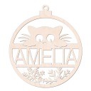 ДЕРЕВЯННЫЙ ШАР С ИМЕНЕМ КОТА СВЯТОГО КЛАУСА