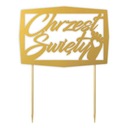 ТОПЕР бумажный ТОРТ СВЯТОГО КРЕЩЕНИЯ золотая РАМКА