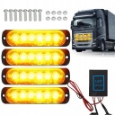 ФАРИ ПОПЕРЕДЖУЮЧІ 4X LED (СВІТЛОДІОД) STROBOSKOPOWE ВОЛОГОСТІЙКЕ 12V  (18868444402) фото min 15