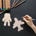 45 ШТ. ДЕРЕВ'ЯНІ ВИРІЗКИ ДЛЯ ДЕКОРУ ТА DIY ДЛЯ ДІТЕЙ, БЕЖЕВІ