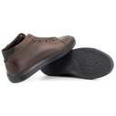 Мужские повседневные кожаные туфли 2110 темно-коричневые 45