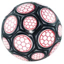 KOLOROWA PIŁKA NOŻNA DO NOGI R. 2 MAŁA BIAŁO-SZARA