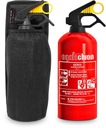 EXTINGUIDOR DE AUTOMÓVIL DE POLVO 1 KG BC 2024R + SOPORTE PERCHERO SOPORTE RZEP 