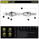 ARBRE DE TRANSMISSION RIDEX PLUS 13D0382P DROIT CONVIENT VERS MERCEDES-BENZ CLASSE M GLphoto 9