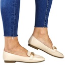iShoes МОКАСИНЫ ЖЕНСКИЕ С ДЕКОРАЦИЕЙ, ТУФЛИ НА ПЛОСКОЙ ПЛОСКОЙ ПЛОСКОСТИ, БЕЖЕВЫЕ, СВЕТЛО-СЕРЫЕ.