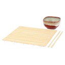 Сервировочный набор для суши, бамбуковый коврик, палочки для еды, земная фарфоровая миска