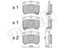 ZAPATAS PARTE DELANTERA METELLI 22-0370-0 