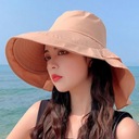 Kapelusz typu bucket damski letni kapelusz przeciwsłoneczny z ochroną Rozmiar (obwód głowy w cm) 55