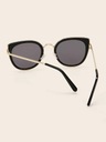 Женские солнцезащитные очки «кошачий глаз» из черного золота, элегантные, модные.