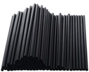 Чёрные пластиковые трубочки диаметром 7мм, длиной 24см, 500 шт.