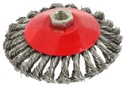 ПРОВОЛОЧНАЯ ЩЕТКА ДЛЯ БОКОВОЙ ДИСКОВОЙ Шлифмашины 125 мм, M14, ВИТАЯ ПРОВОЛОКА