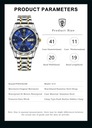 Luxusné pánske vodotesné svetelné kremenné hodinky z nerezovej ocele Model 1