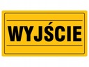 TABLICA INFORMACYJNA PCV WYJŚCIE 12x22 cm