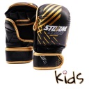 Перчатки ММА StormCloud детские Lynx Black/Gold Junior S