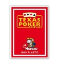 Карты Modiano Texas Jumbo, 100% пластик, красные