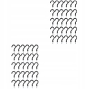 Винты с крючком-чашкой Черные вкручивающиеся крючки 60 шт.