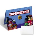 ZAPROSZENIA DLA FANA BRAWL STARS NA URODZINY DLA DZIECKA 1szt