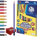 Astra Triangular Pencils 18 Colors + Tinker