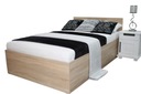 4D двуспальная кровать 120х200, каркас дуба Сонома, спальня