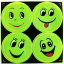 СВЕТООТРАЖАЮЩИЕ НАКЛЕЙКИ УЛЫБКИ 4 ШТ. ЭМОТИКОН