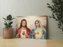 Изображение на холсте Сердце Иисуса Сердце Марии 60x40 см