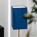 Синий прямоугольный бархатный абажур в стиле бохо