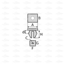 PASADORES CLAVIJAS MONTAZOWE AL TORNILLO 12,6X12,6X1,7 