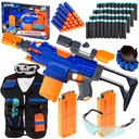 ВИНТОВКА, ПЕННЫЙ ДРОТИК + ЖИЛЕТ С АКСЕССУАРАМИ ДЛЯ пусковой установки