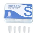 100x гелевые кончики ногтей и кончики ногтей для акриловых ногтей, порошковые ногти S