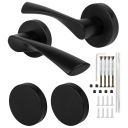 РУЧКА ETNA BLACK MATT LOFT GAMAR SET ROUND BLIND ESCUTCHEON