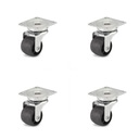 ZESTAW 4 SZT KÓŁKA PLASTIKOWE ŁOŻYSKOWANE FI 30 MM