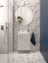 Kúpeľňová skrinka s umývadlom 50x70 cm závesná biela praktická moderná Typ závesný