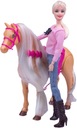 Кукла с лошадью, гуляющая лошадь, ржающая в седле.