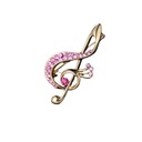 БРОШЬ МУЗЫКА ТРЭГРЕЙ ключ MUSIC GOLD LUX