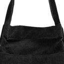Dámska menčestrová taška cez rameno Taška cez rameno Peňaženka Tornister Dominujúca farba čierna