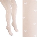 Rajstopy RAJSTOPKI CIENKIE DZIEWCZĘCE z lycry ze wzorem w serduszka 116-122
