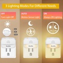 LED Night Light EU Plug In Smart Motion Sensor Moc 5 W