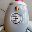 SILVER DOUBLE ODOMETR MOTORCYCLE DUAL ENGINE LED VINTAGE RETRO SPEEDOMETER INDICATOR  photo 10