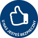 НАКЛЕЙКА НА ОКНО 20 СМ С НАМИ ВЫ В БЕЗОПАСНОСТИ