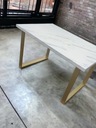 Stôl LOFT METAL so striebornými nohami Hĺbka nábytku 120 cm