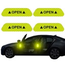 СВЕТООТРАЖАЮЩИЕ ПРЕДУПРЕЖДАЮЩИЕ НАКЛЕЙКИ НА ДВЕРИ АВТОМОБИЛЯ, САМОКЛЕЯЩИЕСЯ, 4 ШТ.