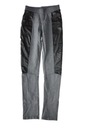 MARILYN legginsy grey/black z lateksem JENIFER S/M Rozmiar S/M