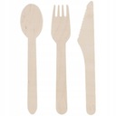 ОДНОРОДНЫЕ ДЕРЕВЯННЫЕ СТОЛОВЫЕ ПРИБОРЫ ВИЛКА НОЖ ЛОЖКА 24