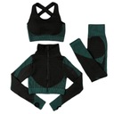 ЖЕНСКИЙ КОСТЮМ ДЛЯ ТРЕНИРОВКИ ДЛЯ ФИТНЕСА, ИЗ 3-Х ЧАСТЕЙ