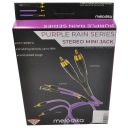 MELODIKA MDMJ15 PURPLE RAIN АУДИОКАБЕЛЬ MINI JACK 3 5 мм СТЕРЕО AUX 1 5 м