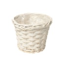 КОРЗИНА КРЫШКА КОРЗИНЫ БЕЛЫЙ ПЛЕТЕНЫЙ ЦВЕТОЧНЫЙ ГОРШОК ДЛЯ УКРАШЕНИЯ ЦВЕТАМИ